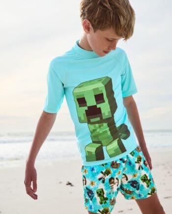Minecraft Rash Vest (3-16yrs) (3-16yrs)