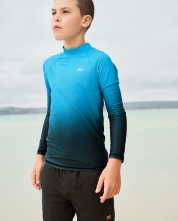 Blue Ombre Long Sleeve Rash Vest (1.5-16yrs)
