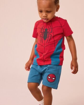 Red/Blue Spider-Man License T-Shirt And Shorts Set (3mths-8yrs)